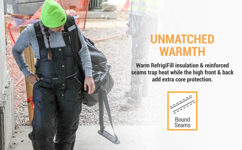 Unmatched warmth. Warm RefrigiFill insulation and reinforced seams trap heat while the high front and back add extra core protection.