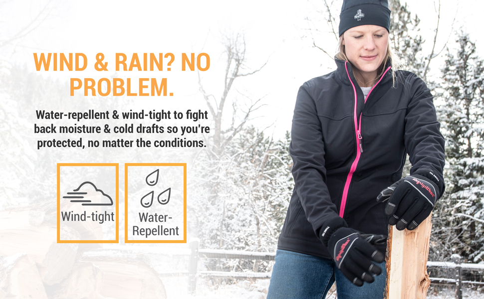 Wind and rain? No problem. Water-repellent and wind-tight to fight back moisture and cold drafts so you're protected , no matter the conditions.
