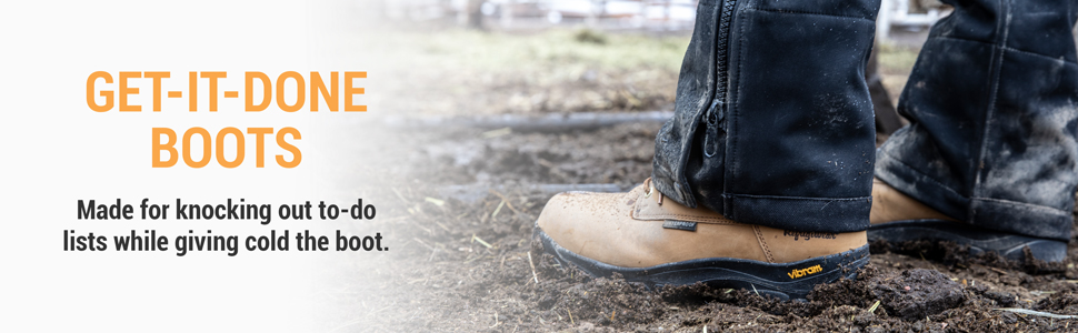 Get-it-done boots. Made for knocking out to-do lists while giving cold the boot