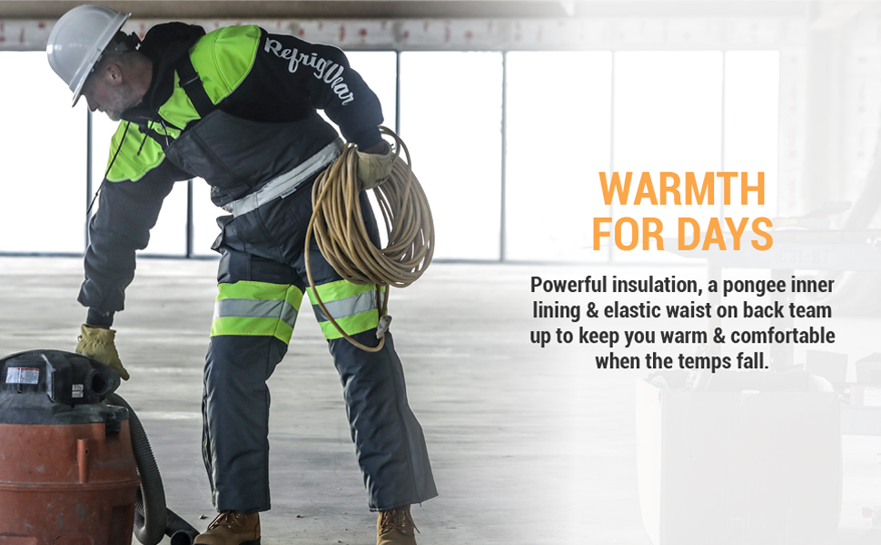 Warmth for days. Powerful insulation, a pongee inner lining and eleastic waist on back team up to keep you warm and comfortable when the temps fall.